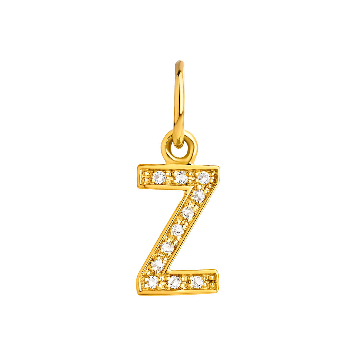 PENDANT SILVER WHITE TOPAZ ABC تعليقة فضة مغطاة بالذهب ST / COLGANTE / PENDENTIF
