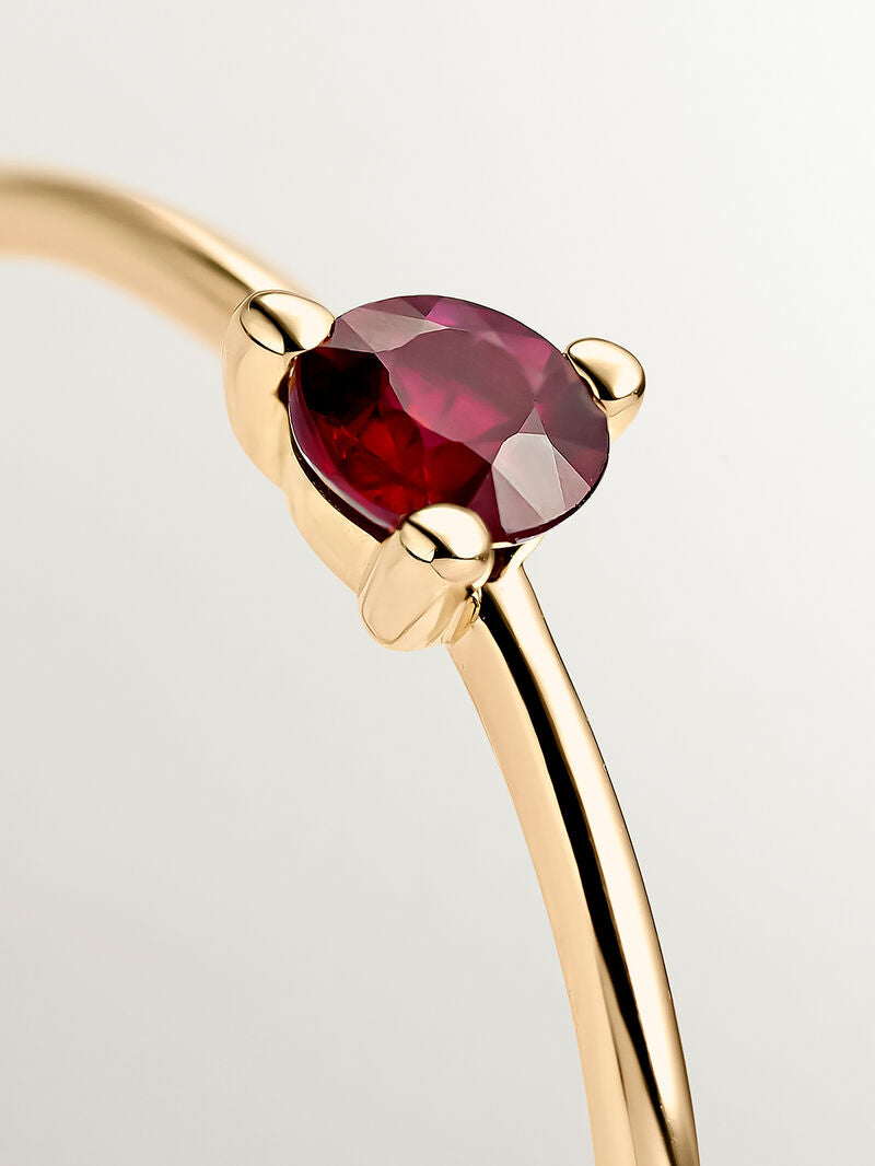 RI-GREAT THREE RUBY RINGخاتم من الذهب عيار 18 مع حجر الروبي