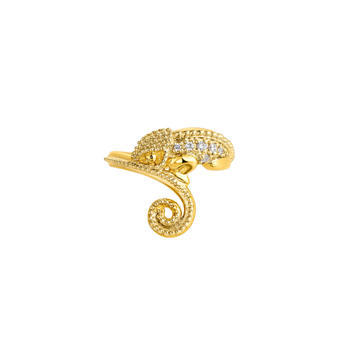 EARRING GOLD 18K DIAMOND DIAMOND SAGE حلق ذهب 18مرصع بالألماس ST / PENDIENTE / EARCUFF