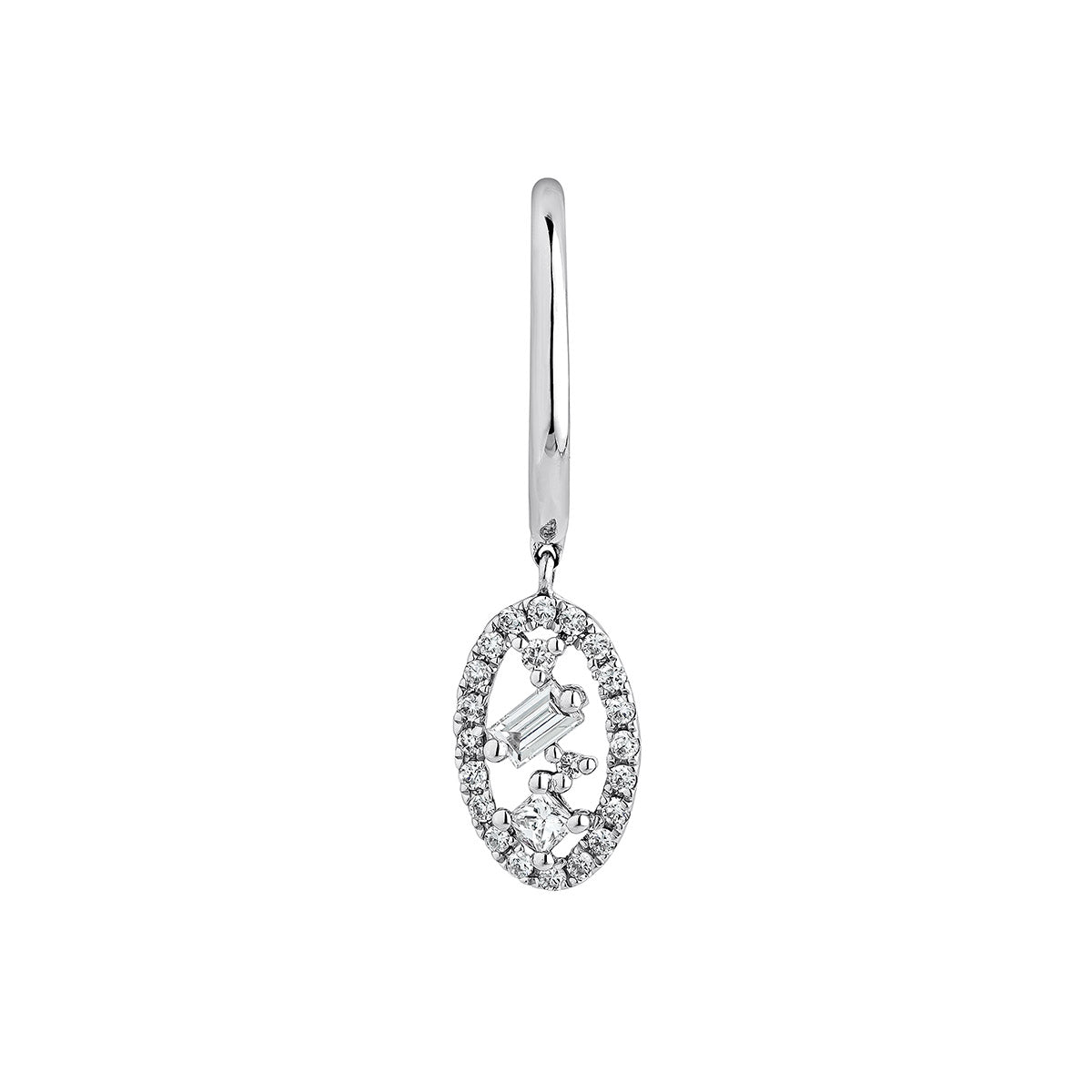 EARRING GOLD 18K DIAMOND DIAMOND MOVE حلق ذهب 18مرصع بالألماس ST / PENDIENTE / CRIOLLA