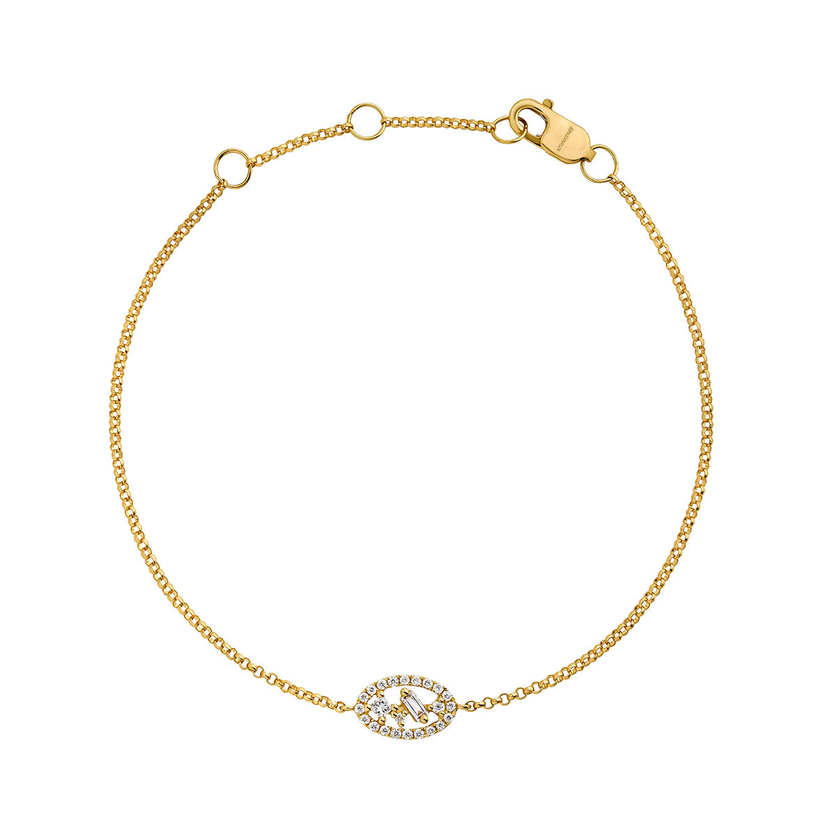 BRACELET GOLD 18K DIAMOND DIAMOND MOVE اسوارة ذهب 18مرصع بالألماس ST / PULSERA / MOTIVO