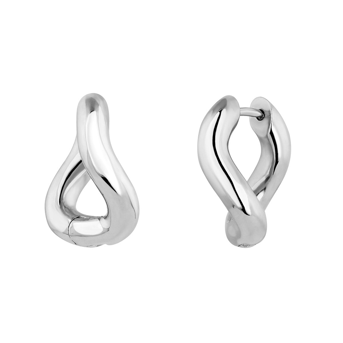 EARRING SILVER HOOPED EARRINGS حلق فضة مغطى بالذهب ST / PENDIENTE / ARO