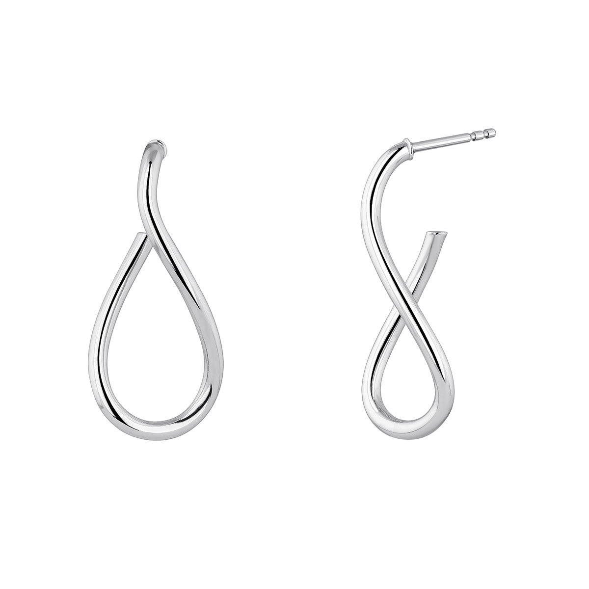 EARRING SILVER HOOPED EARRINGS حلق فضة عيار 925 ST / PENDIENTE / ARO