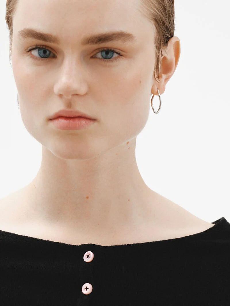EARRING SILVER HOOPED EARRINGS حلق فضة عيار 925