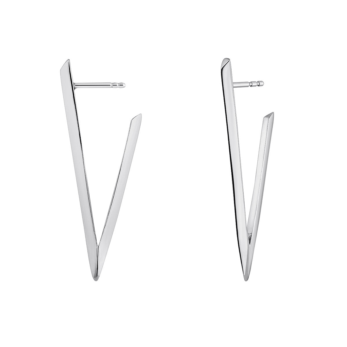 EARRING SILVER HOOPED EARRINGS حلق فضة عيار 925 ST / PENDIENTE / ARO