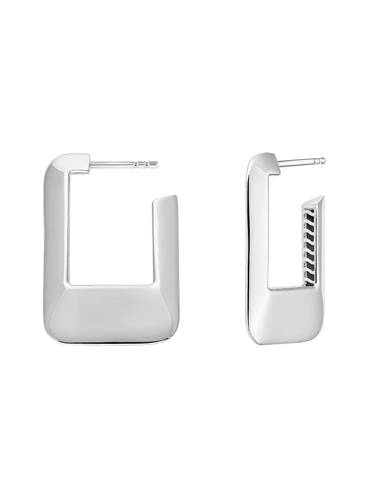EARRING SILVER HOOPED EARRINGS حلق فضة عيار 925 ST / PENDIENTE / ARO