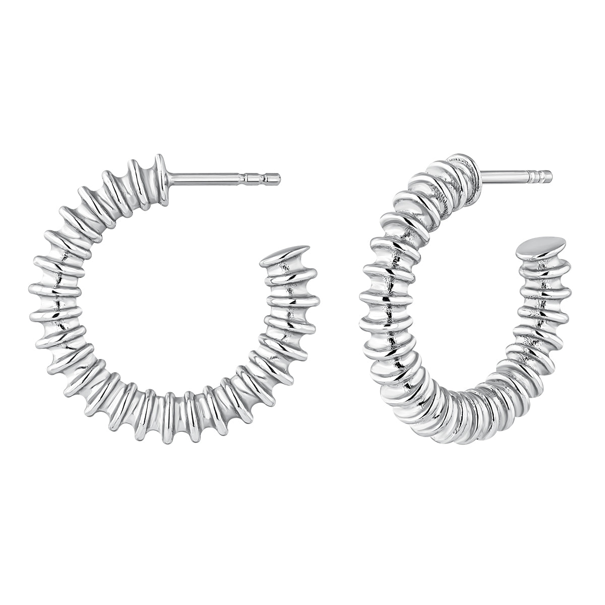 EARRING SILVER HOOPED EARRINGS حلق فضة عيار 925 ST / PENDIENTE / ARO