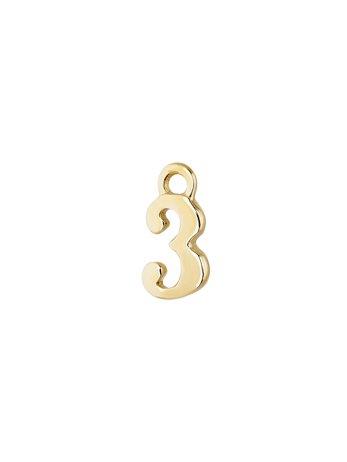 PE- TA-TU MOTIF NUMBER 3 18KT ST / COLGANTE / PENDENTIF
