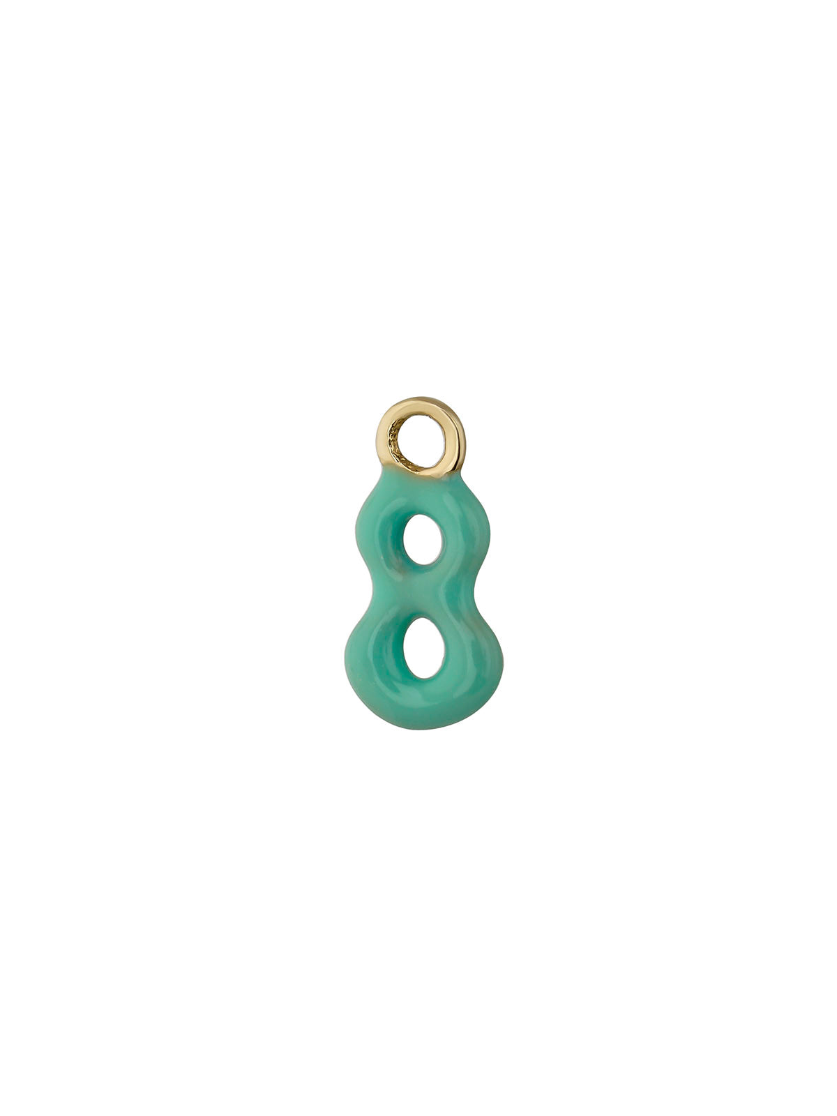 PE- TA-TU MOTIF NUMBER 8 GREEN ENAMEL 18KT ST / COLGANTE / PENDENTIF