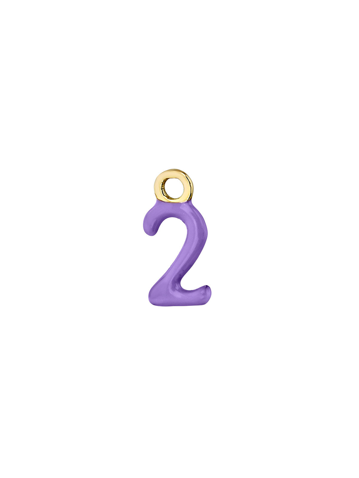 PE- TA-TU MOTIF NUMBER 2 ENAMEL 18KT ST / COLGANTE / PENDENTIF