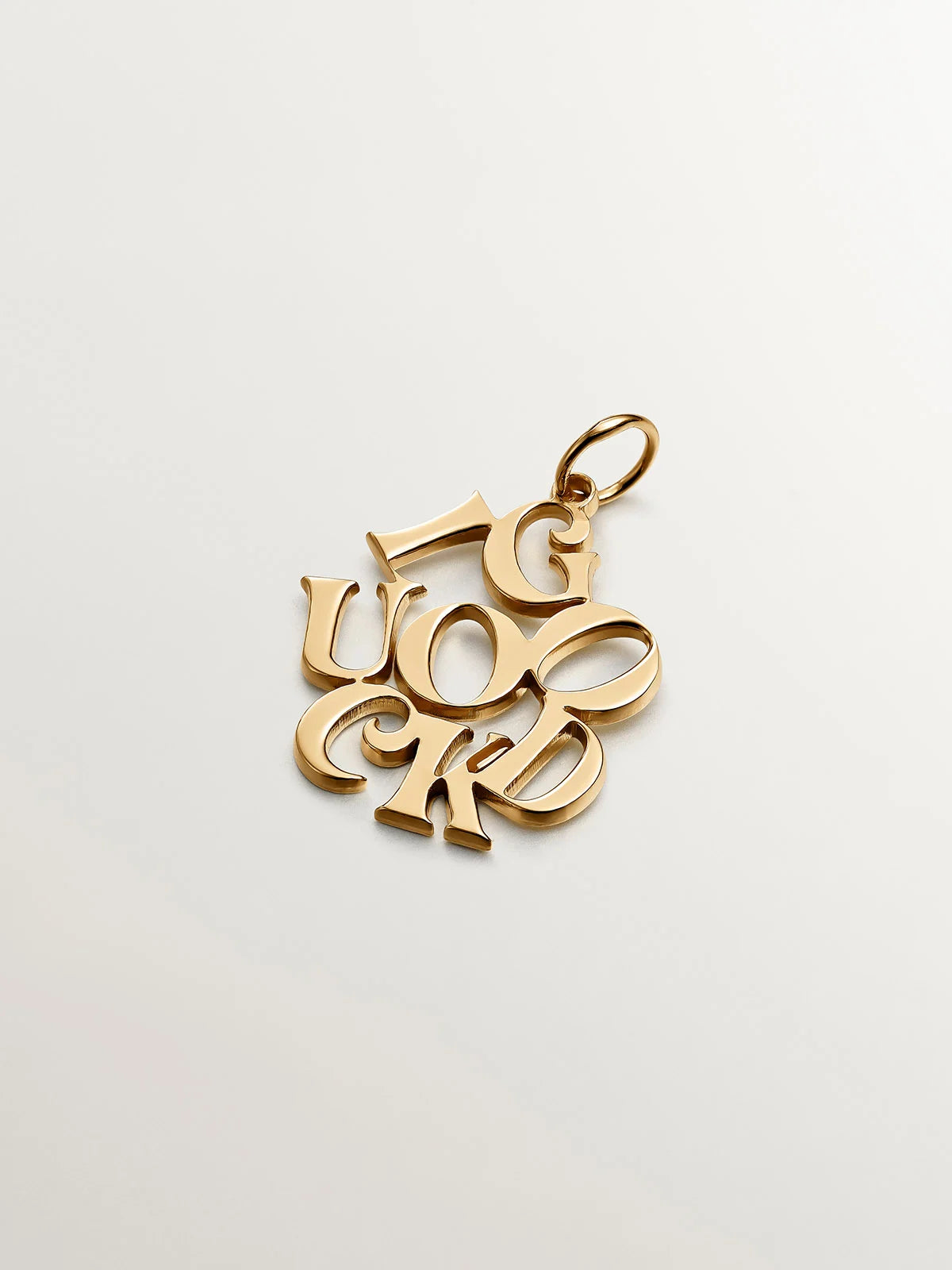 PE-CUL DE SAC I GOOD LUCK PENDENTIF قلادة من الفضة عيار ٩٢٥ مغطاة بالذهب عيار ١٨