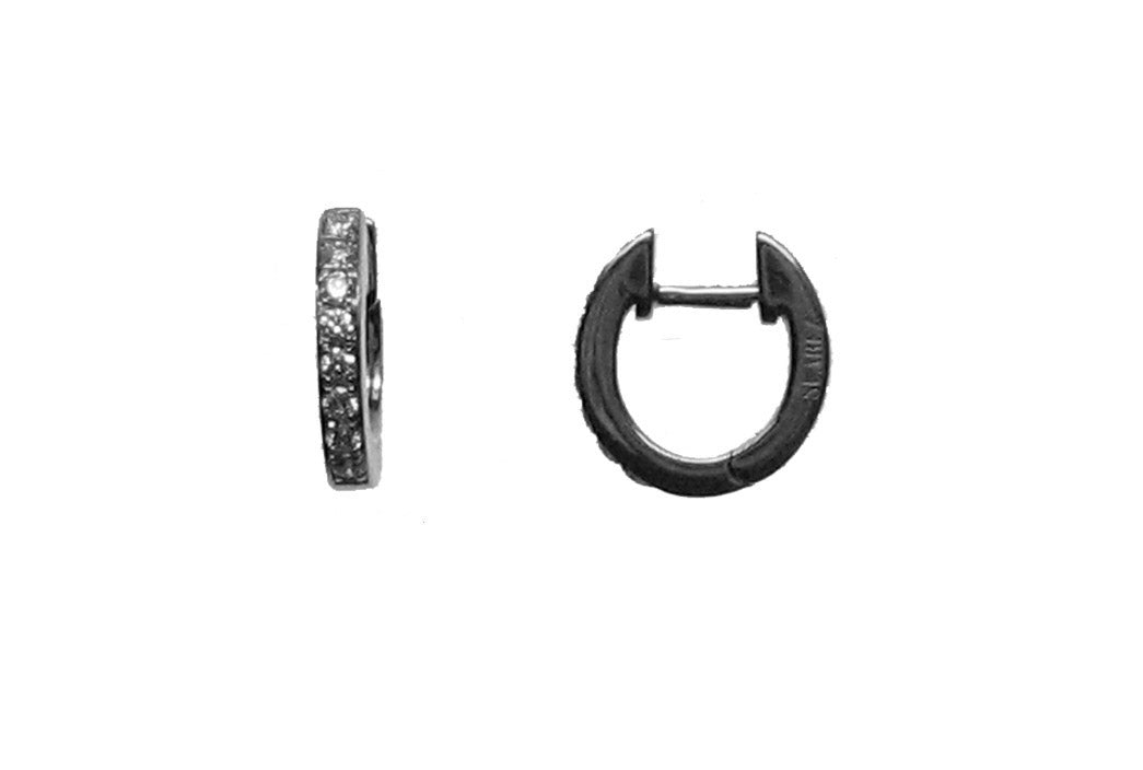 WHITE GOLD DIAMOND EARRING حلق ذهب 18مرصع بالألماس ST / CRIOLLA / 2003