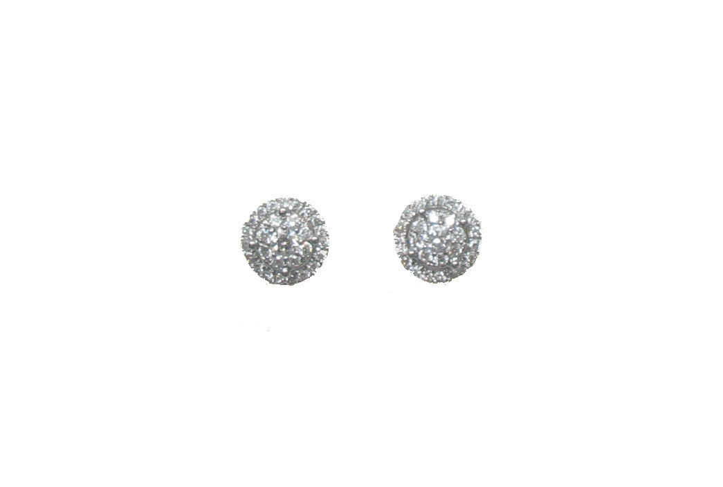 WHITE GOLD DIAMOND EARRING حلق ذهب 18مرصع بالألماس ST / BOTON / 2265