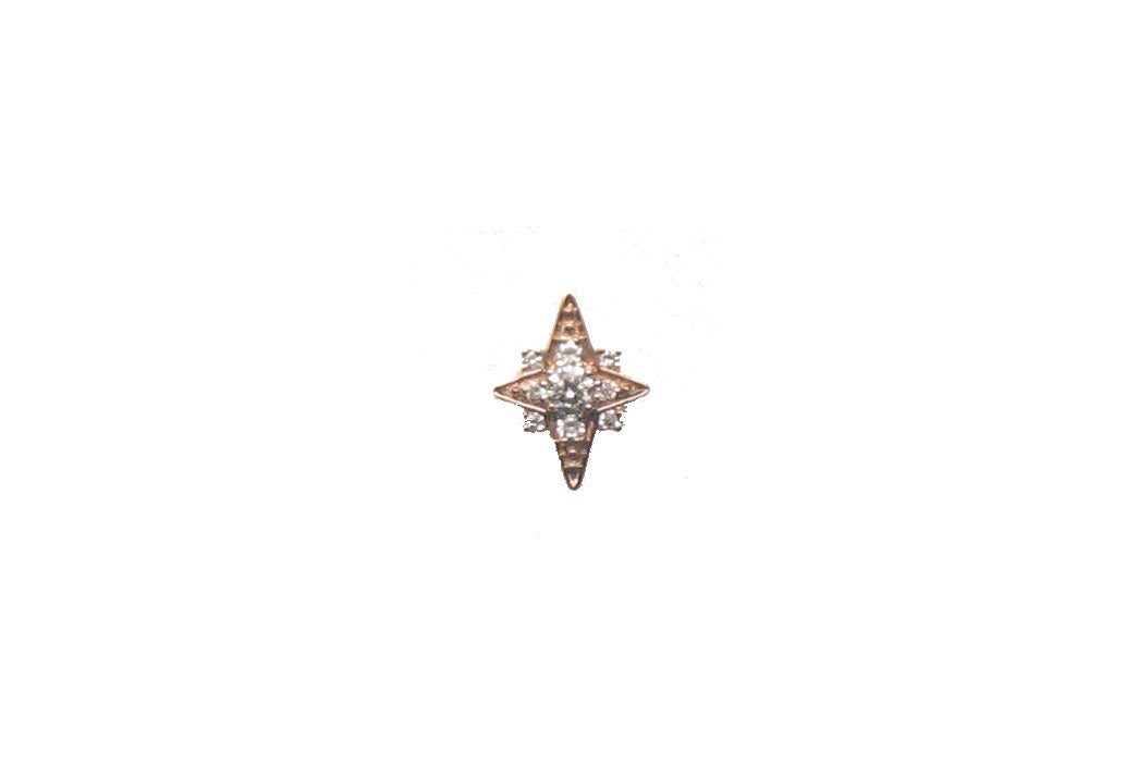 ROSE GOLD DIAMOND EARRING حلق من الذهب الوردي عيار 18 مع الألماس