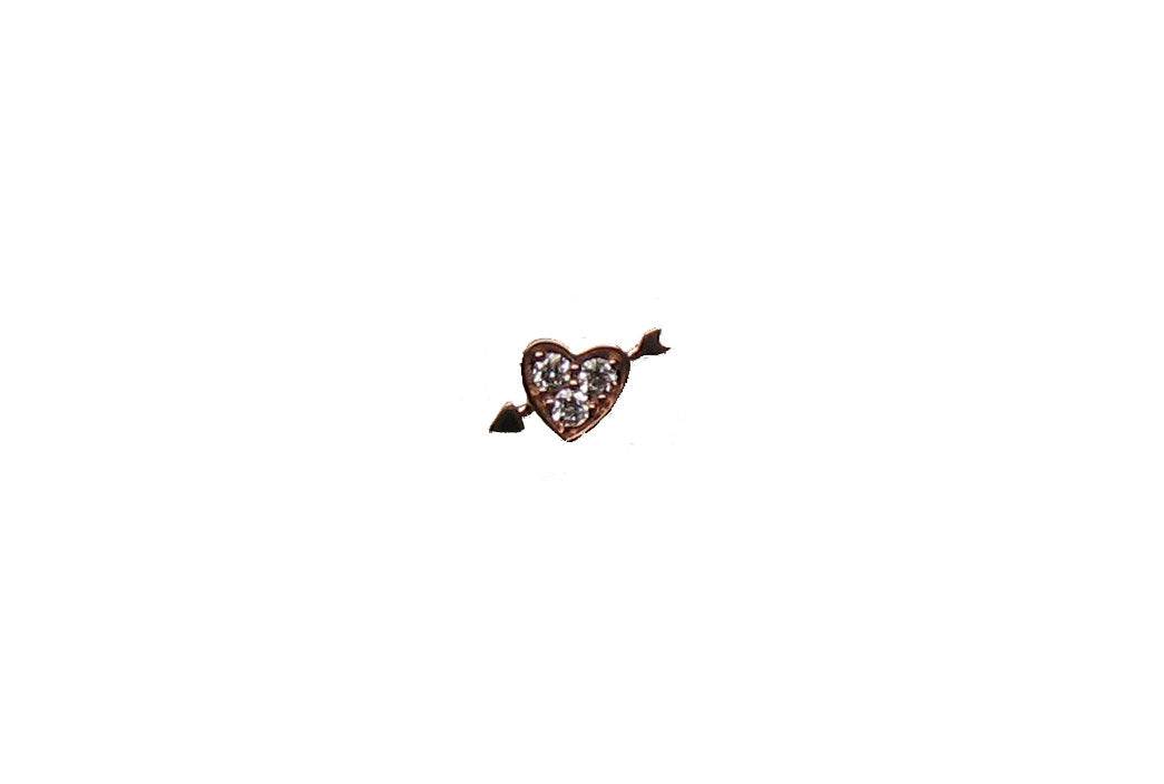 ROSE GOLD DIAMOND EARRING حلق ذهب 18مرصع بالألماس ST / BOTON / 2478