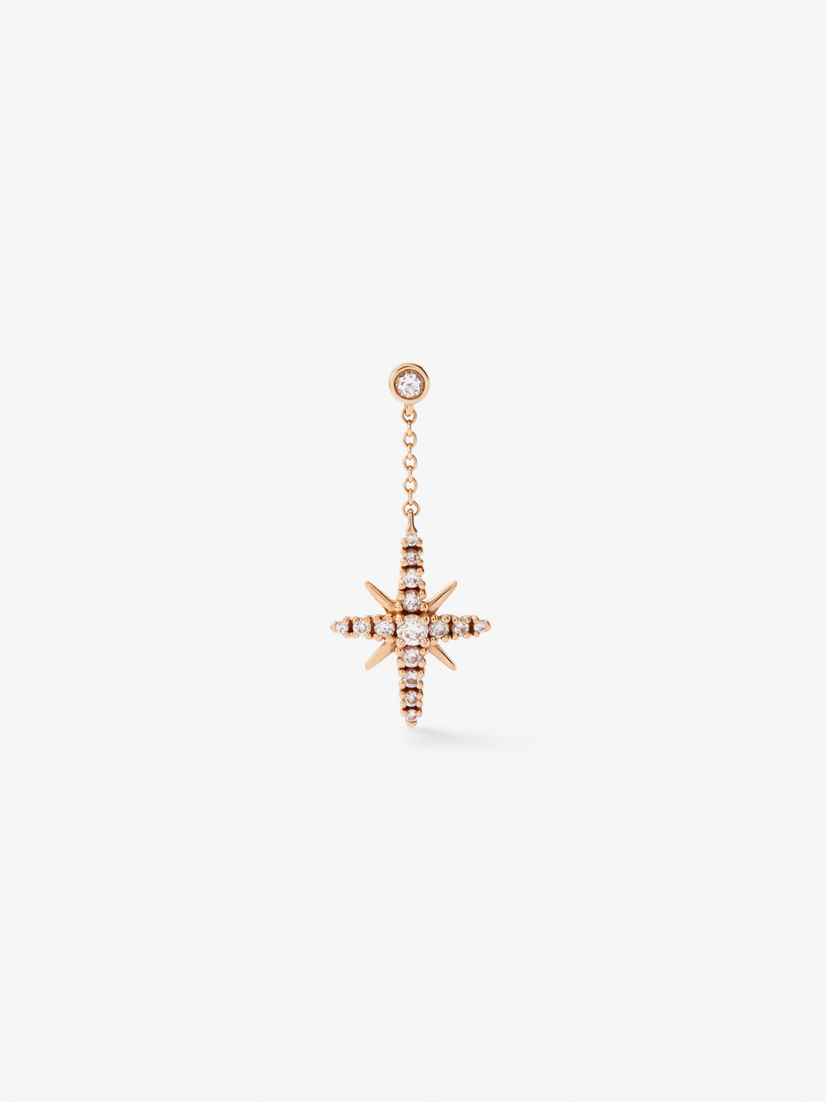 ROSE GOLD DIAMOND EARRING حلق ذهب 18مرصع بالألماس ST / COLGANTE / 2499