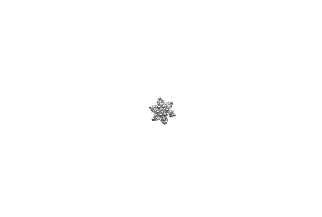 WHITE GOLD DIAMOND EARRING حلق ذهب 18مرصع بالألماس ST / ESTRELLA / 2513