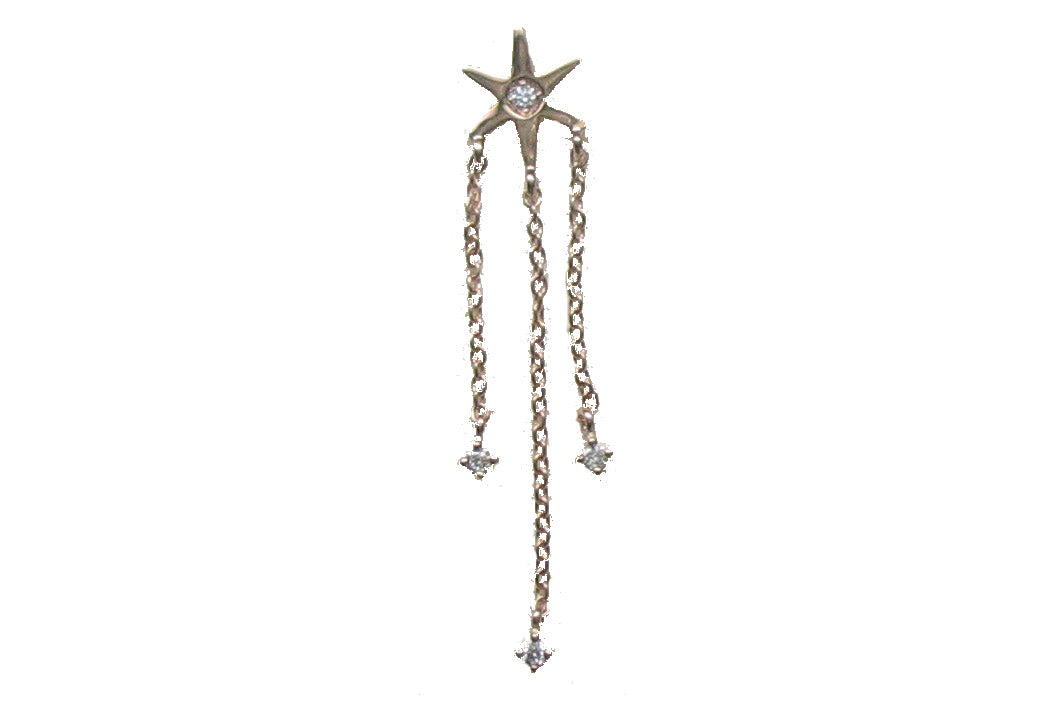 ROSE GOLD DIAMOND EARRING حلق ذهب 18مرصع بالألماس ST / COLGANTE / 2750