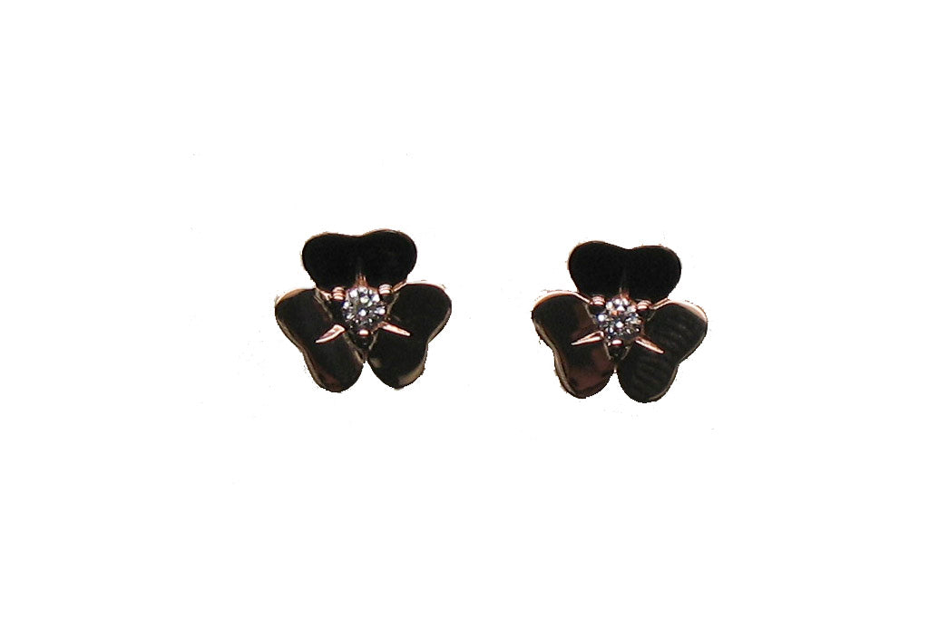 ROSE GOLD DIAMOND EARRING حلق من الذهب الوردي عيار 18 مع الألماس 0.11 قيراط