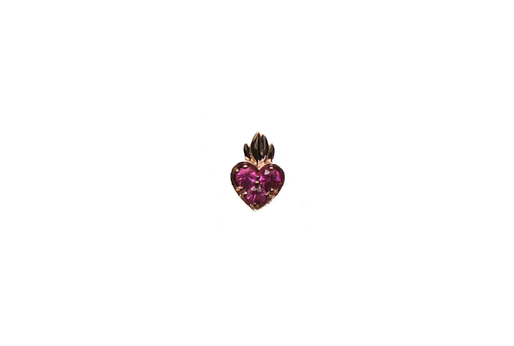 ROSE GOLD SAPPHIRE EARRING حلق ذهب 18مرصع بالألماس ST / BOTON / ZAFIRO