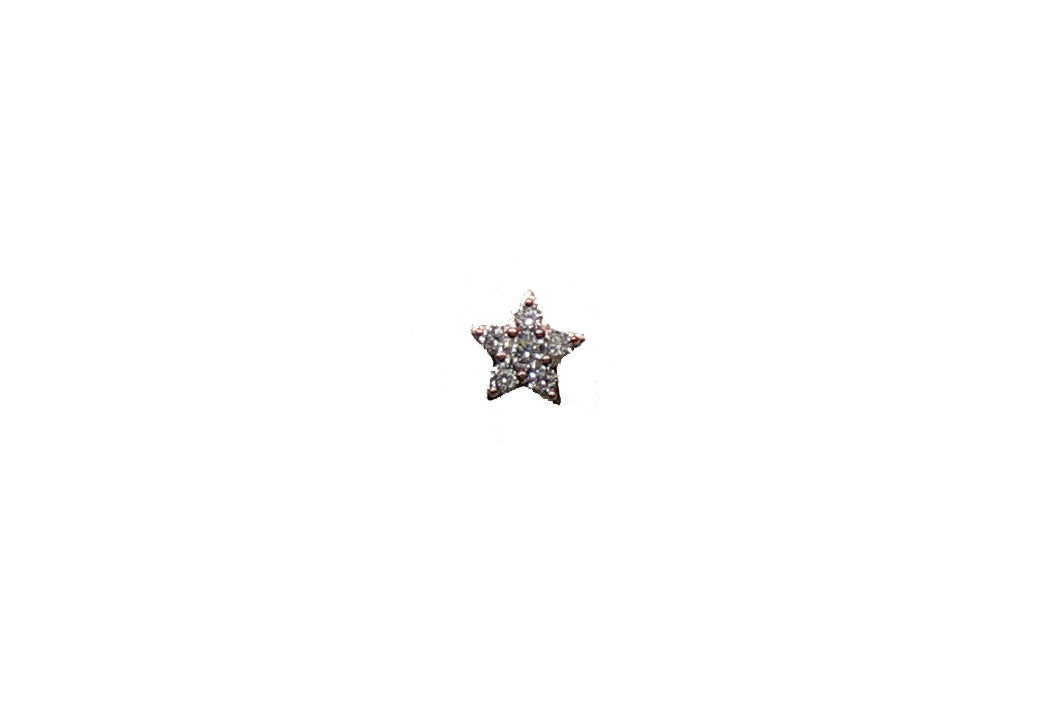ROSE GOLD DIAMOND EARRING حلق ذهب 18مرصع بالألماس ST / BOTON / 3088