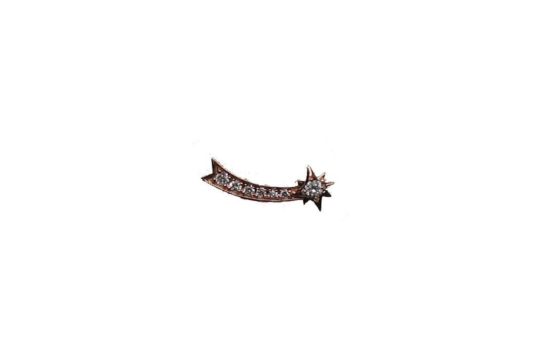 ROSE GOLD DIAMOND EARRING حلق من الذهب الوردي عيار 18 مع الألماس 0.05