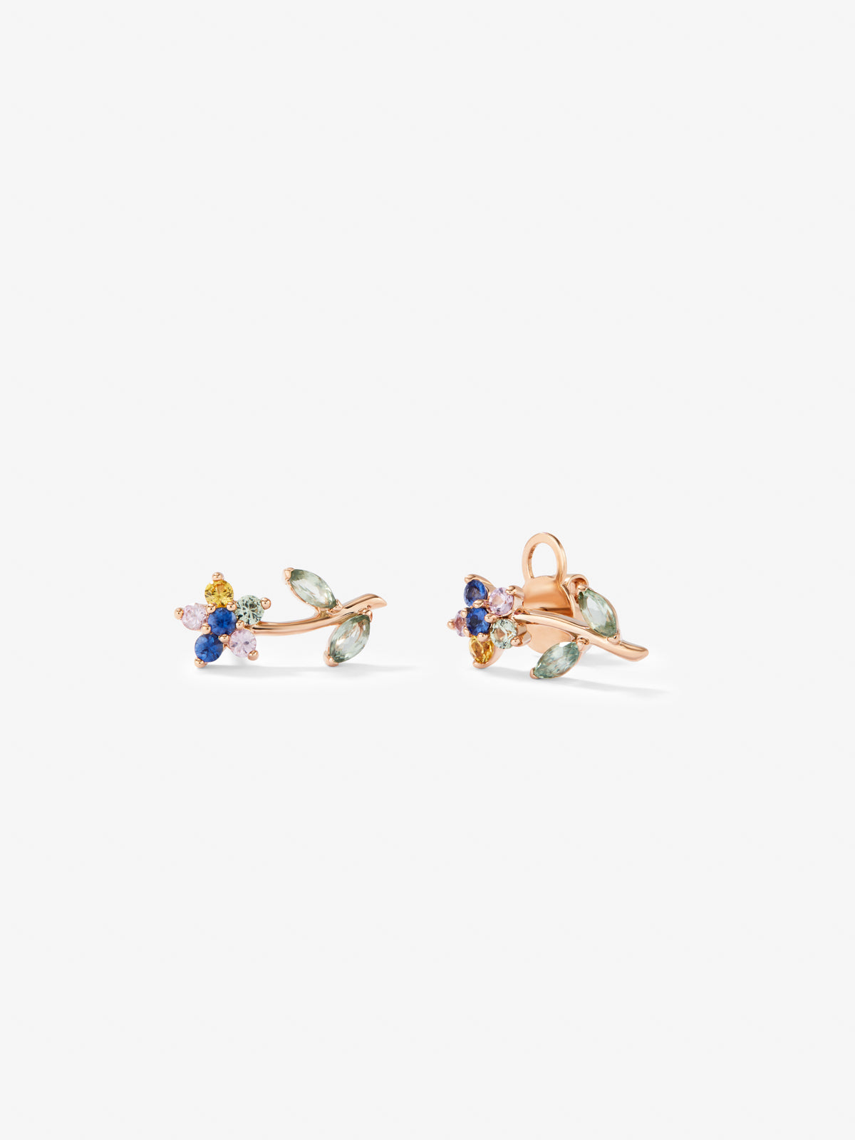 ROSE GOLD SAPPHIRE EARRING حلق ذهب روز غولد عيار 18 ST / TREPADOR / 3153