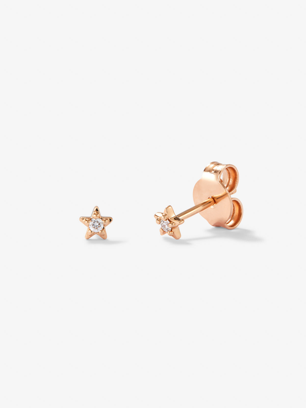 ROSE GOLD DIAMOND EARRING حلق ذهب 18مرصع بالألماس ST / ESTRELLA / 3243
