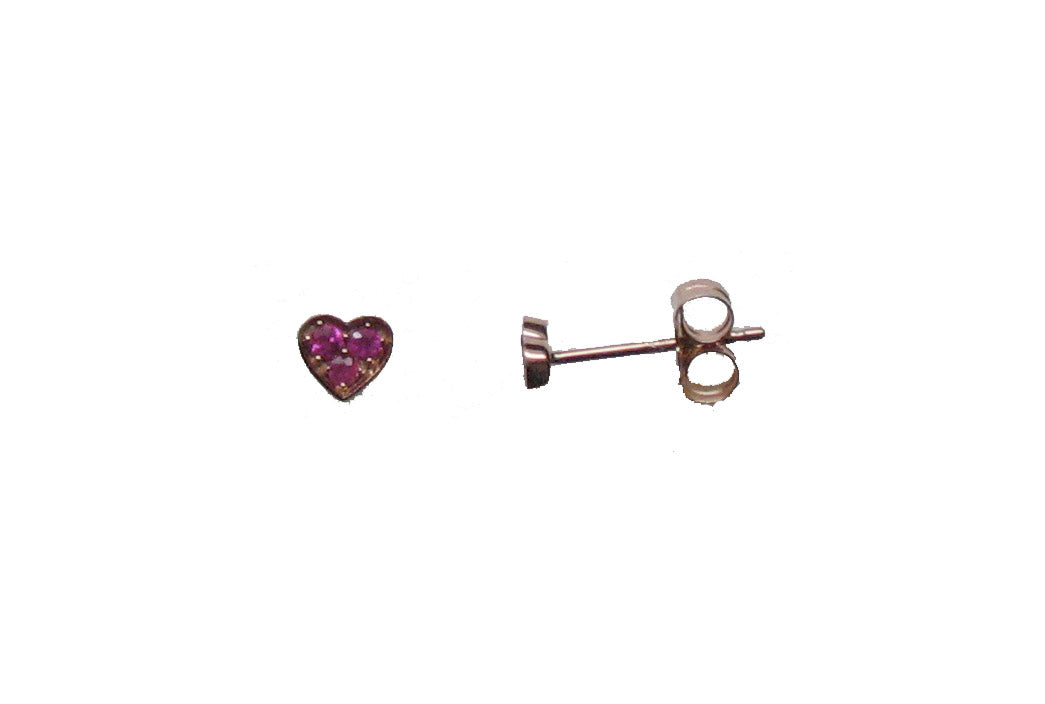 ROSE GOLD PINK SAPPHIRE EARRING حلق من الذهب الوردي عيار 18 مع الزفير 0,15 قيراط