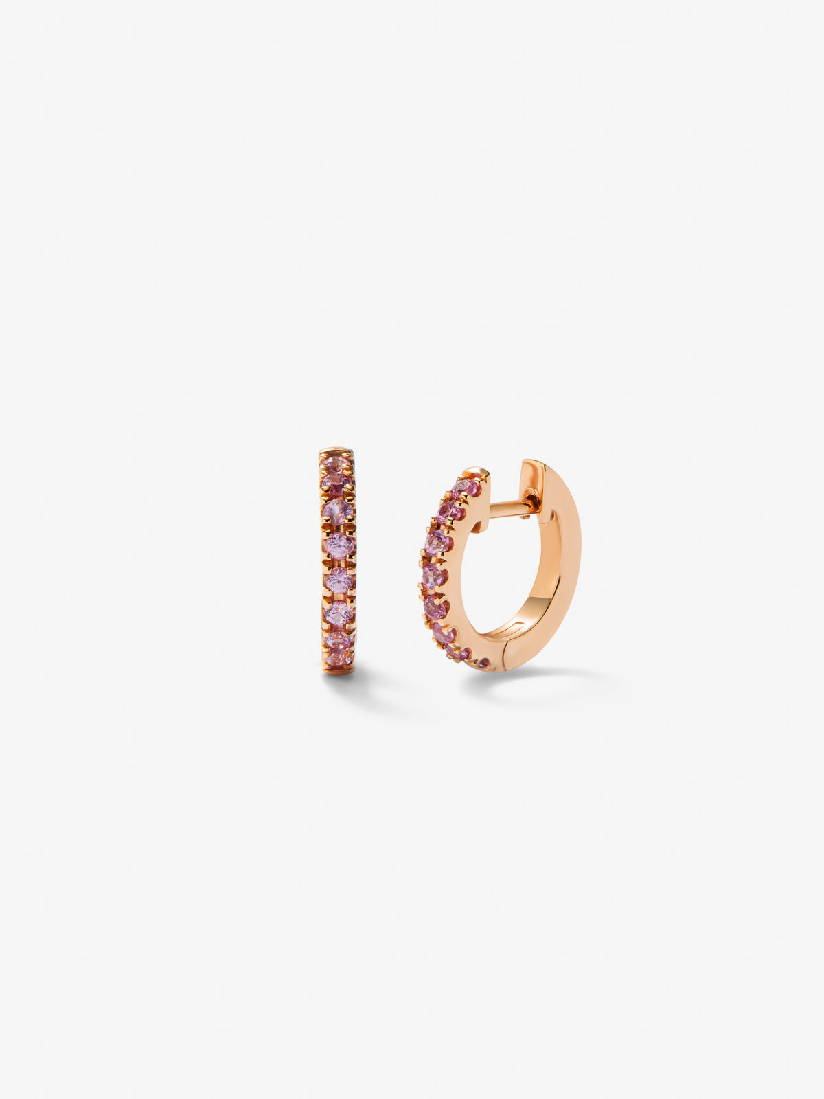 ROSE GOLD PINK SAPPHIRE EARRING حلق ذهب روز غولد عيار 18 ST / CRIOLLA / 3248
