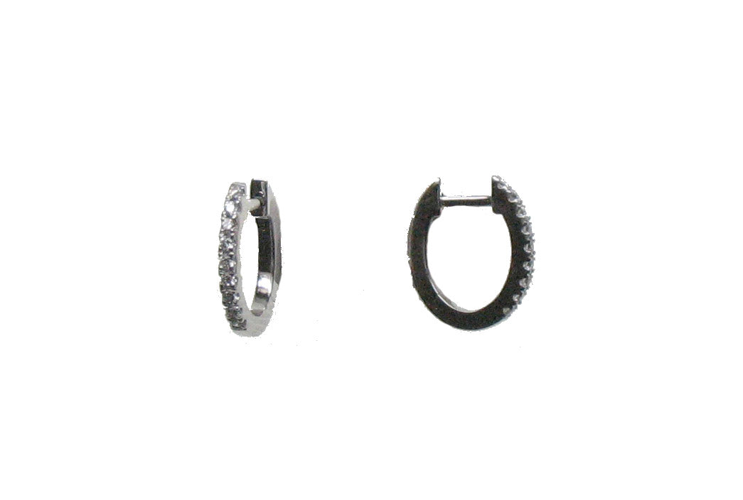 WHITE GOLD DIAMOND EARRING حلق ذهب 18مرصع بالألماس ST / CRIOLLA / 3747