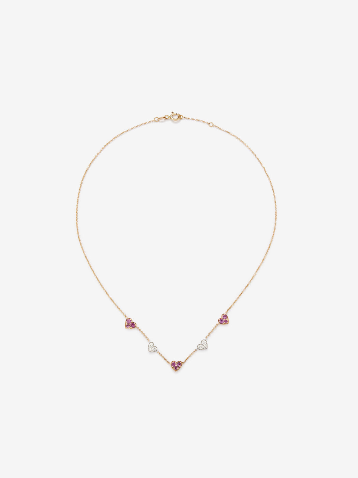 WHITE&ROSE GOLD SAPPHIRE DIAMOND PENDANT قلادة ذهب من الياقوت والالماس ST / OTROS / 4401