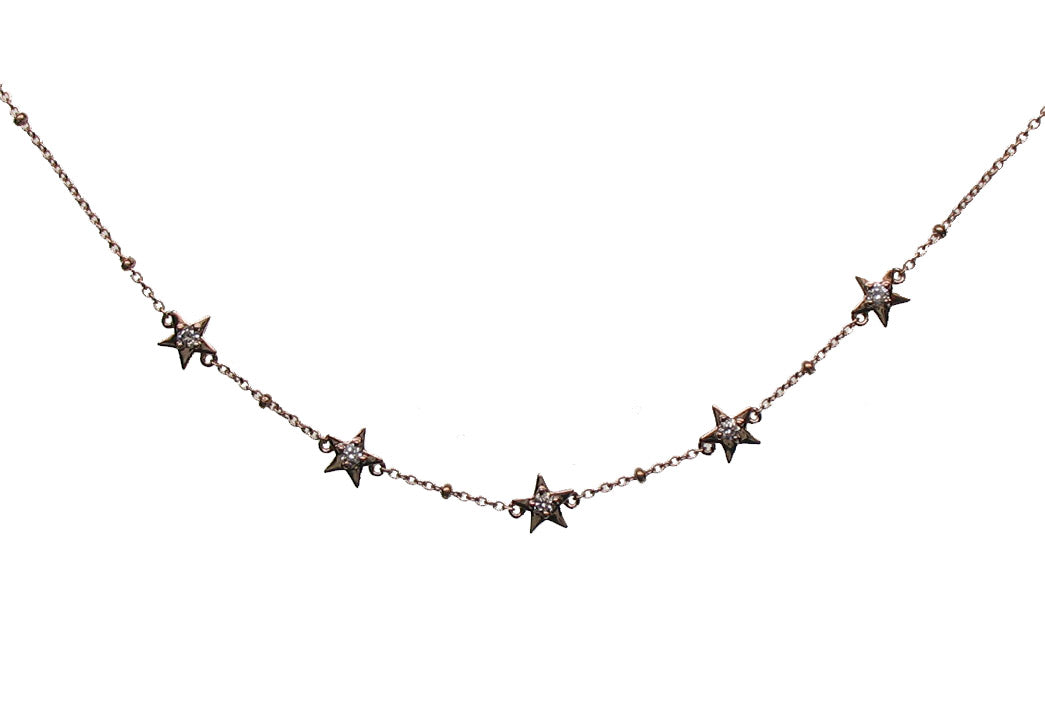 ROSE GOLD DIAMOND PENDANT قلادة ذهب روز غولد مرصعة بالألماس ST / ESTRELLA / 4436