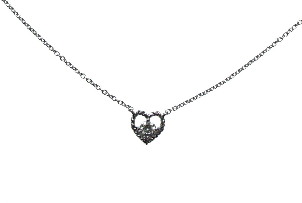 WHITE GOLD DIAMOND PENDANT قلادة ذهب ابيض 18مرصعة بالألماس ST / MOTIVO / 4477