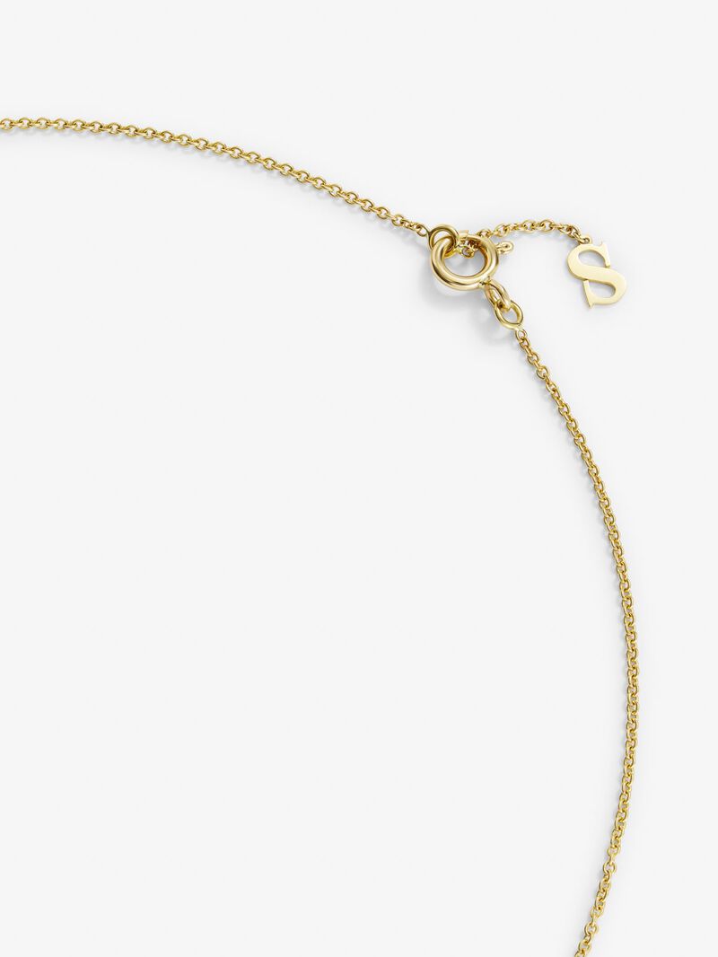 18K yellow gold pendant with 24 brilliant-cut diamonds قلادة من الذهب عيار 18 مرصعة بالالماس 0.2 قيراط