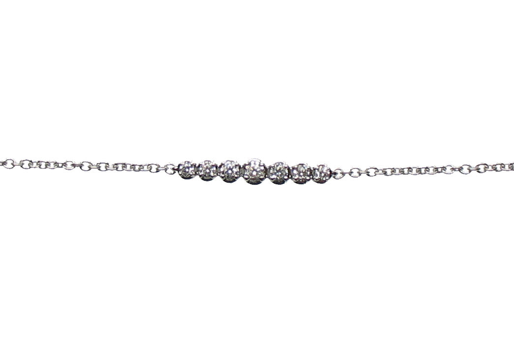WHITE GOLD DIAMOND BRACELET اسوارة ذهب ابيض مرصعة بالألماس ST / MOTIVO / 5300