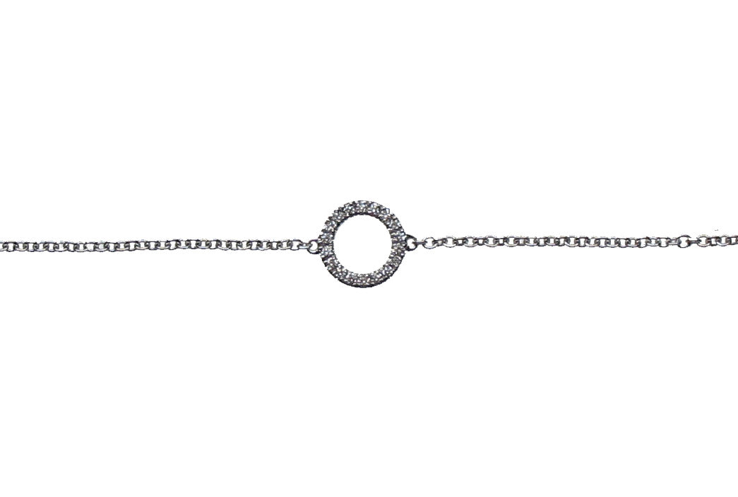 WHITE GOLD DIAMOND BRACELET اسوارة ذهب 18مرصع بالألماس ST / NO RIGIDA / 5301