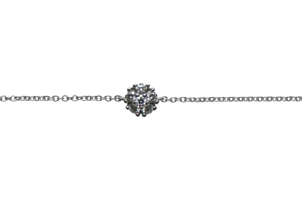 WHITE GOLD DIAMOND BRACELET اسوارة ذهب ابيض مرصعة بالألماس 0.27 قيراط