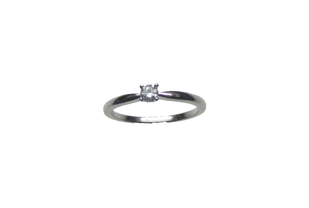 WHITE GOLD DIAMOND RING خاتم ذهب 18مرصع بالألماس 13 / SOLITARIO / 5639