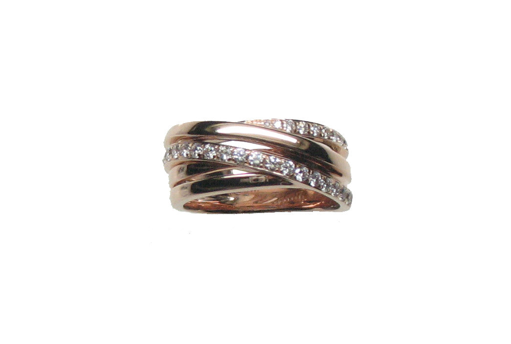 ROSE GOLD DIAMOND RING خاتم ذهب 18مرصع بالألماس 13 / MULTIBRAZO / DIAMANTE