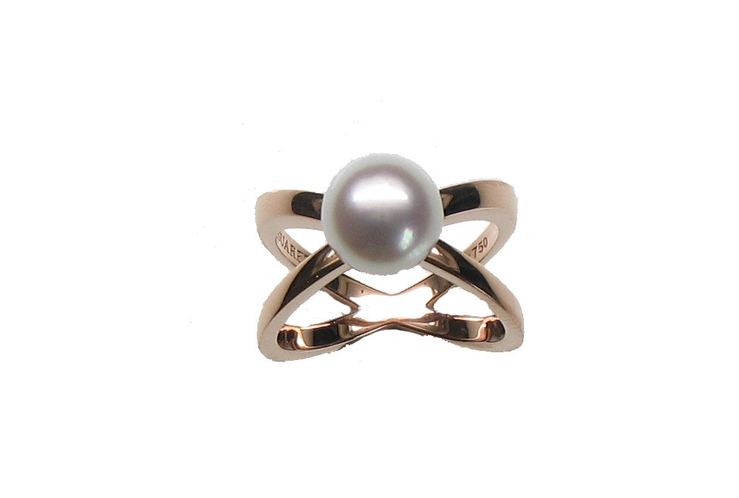 ROSE GOLD PEARL RING خاتم ذهب روز غولد عيار 18 13 / OTROS / 8160