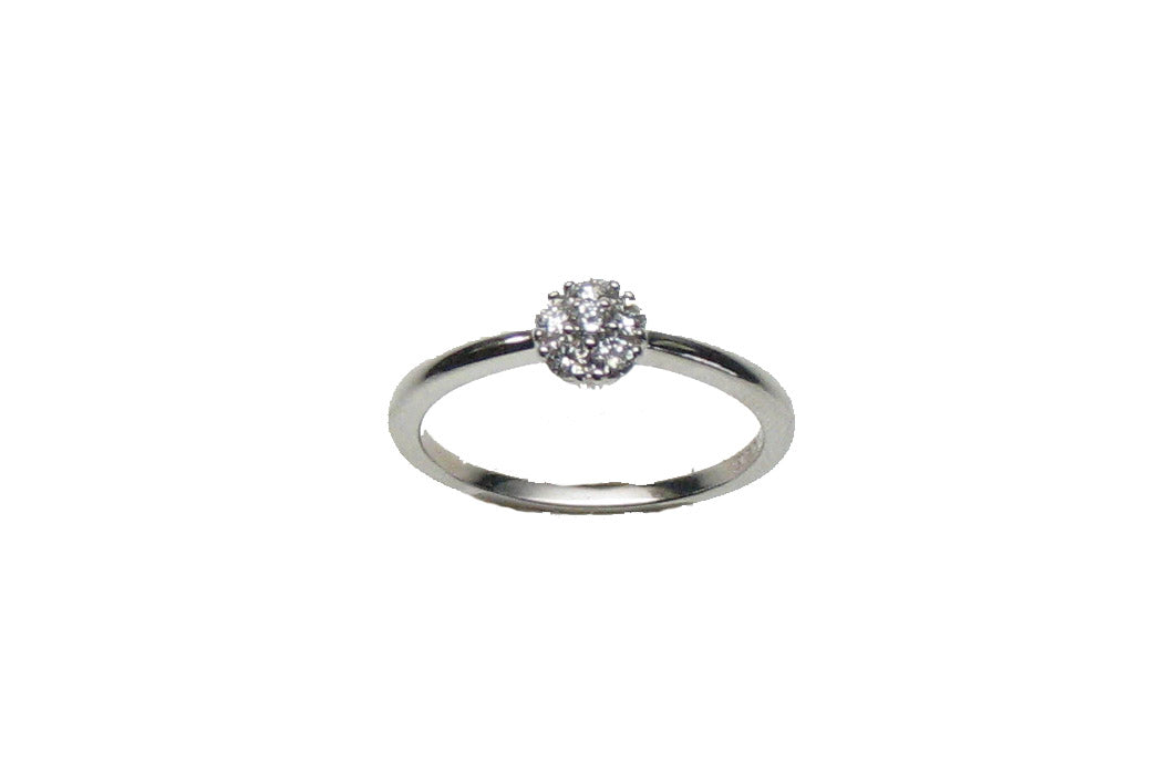 WHITE GOLD DIAMOND RING خاتم ذهب 18مرصع بالألماس 13 / ROSETA / DIAMANTE