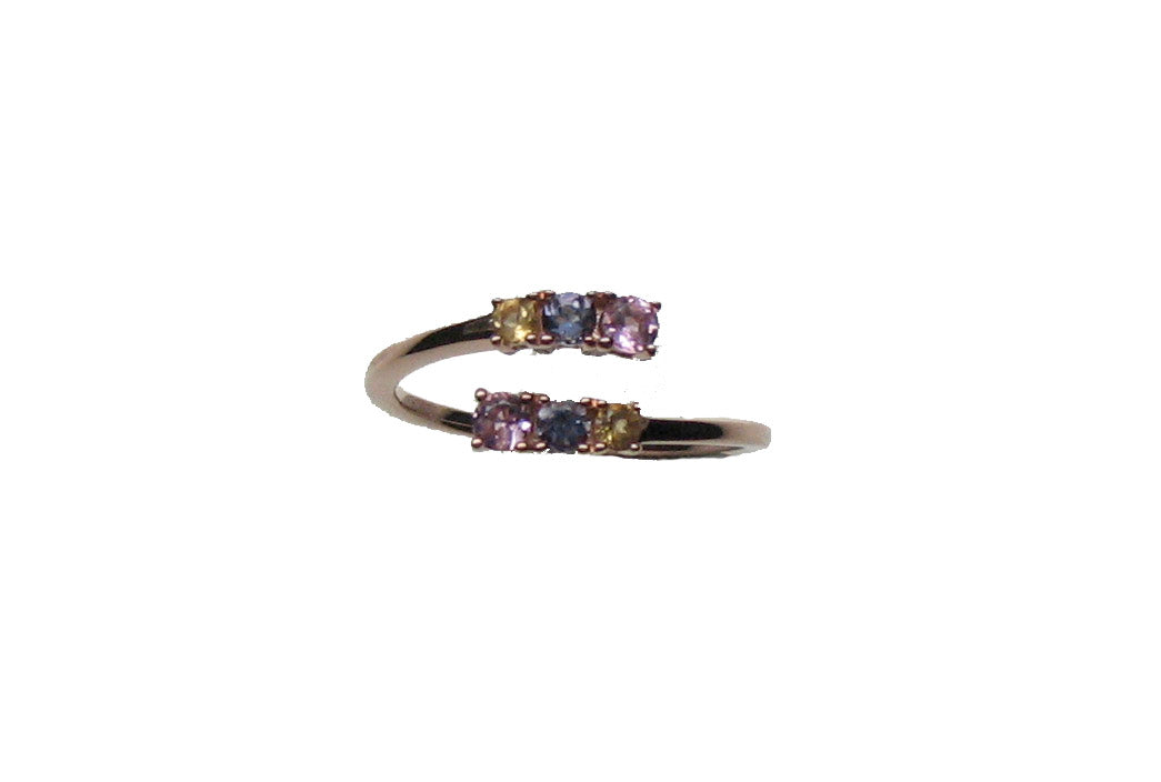 ROSE GOLD SAPPHIRE RING خاتم ياقوت ذهب 18 13 / ABIERTO / ZAFIRO